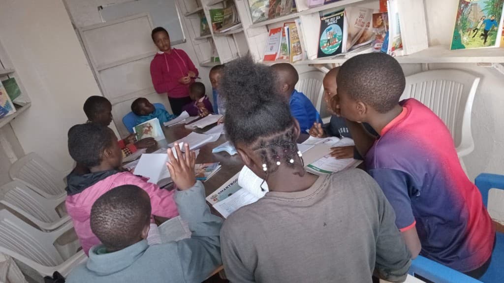 A facilitator leading a study session.